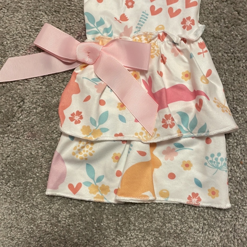 Pink Kids Matching Set with Bunny Print - Picture 5 of 6
